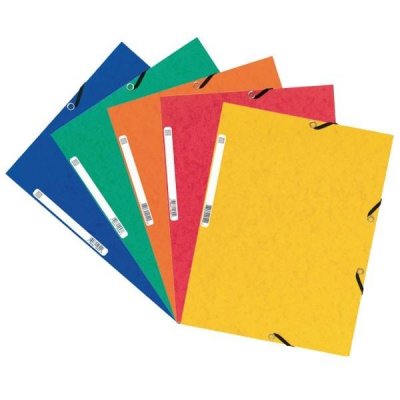 EXACOMPTA Paq.10 carpetas gomas y 3 solapas Nature Future 355g surtidos