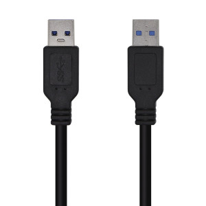 Aisens - Cable Usb 3.0, Tipo A/M-A/M, Negro, 1.0M