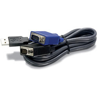 TK-CU15 cable para video, teclado y ratón (kvm) Negro 4,5 m