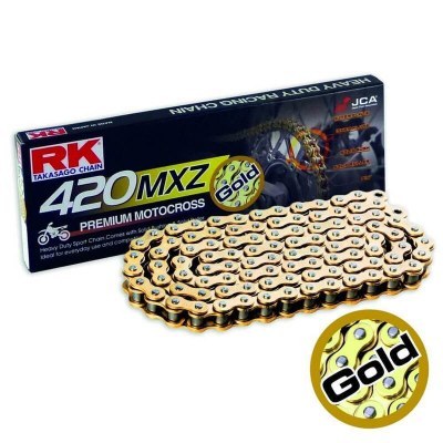 Cadena RK GB420MXZ con 118 eslabones oro GB420MXZ-118