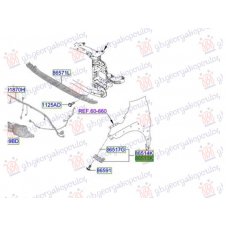 SOPORTE LATERAL DE PLASTICO PARA PARACHOQUE DELANTERO(O)
