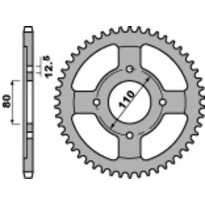 PBR Steel Standard Front Sprocket 284 - 525 284.14.18NC