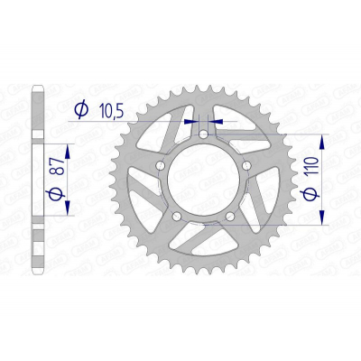 Corona AFAM aluminio 15405 - Paso 520 15405-39