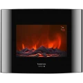 Chimenea eléctrica mural Taurus Toronto P, 2.000 W, 2 potencias, mando a distancia, negro