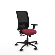 Piqueras y Crespo Zulema sincro malla negra bali granate brazos 2D base nailon ruedas 65mm nailon