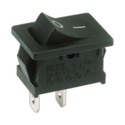 Interruptor Basculante Unipolar 3A/250Vac OFF-ON NEGRO