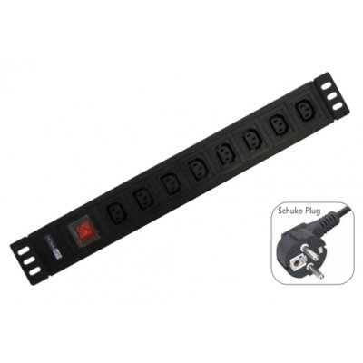 WPN-PDU-G05-08 base múltiple 2 m 8 salidas AC Negro