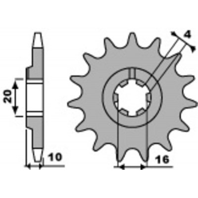 PBR Steel Self-Cleaning Front Sprocket 2066 - 520 2066.12.18NC