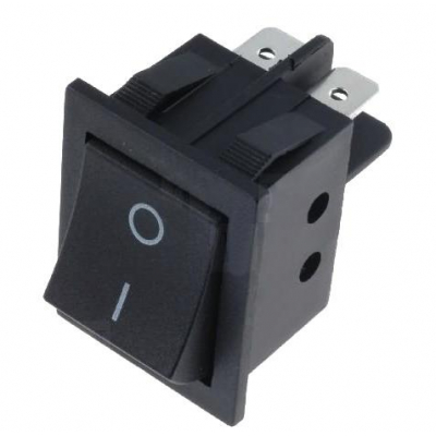 Interruptor Basculante Bipolar NEGRO 15A ON-OFF (no luminoso)