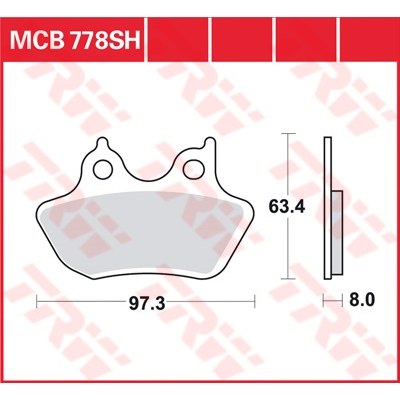 Pastillas de freno traseras sinterizadas serie SH TRW MCB778SH