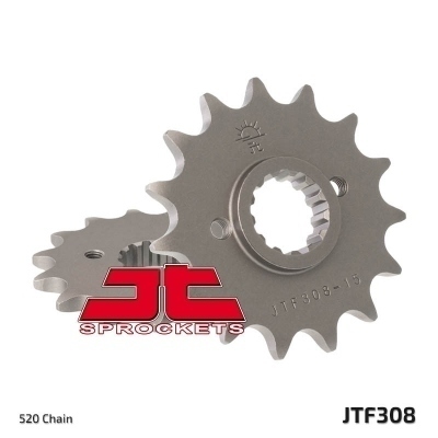 Piñón JT SPROCKETS acero estándar 308 - Paso 520 JTF308.15