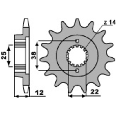 Piñón PBR acero estándar 495 - Paso 520 495.15.18NC