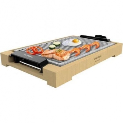 Plancha de asar Cecotec Tasty&Grill 2000 Bamboo LineStone/ 2000W/ Tamaño 375*245mm