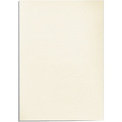 Fellowes Pack de 100 Portadas de Carton Simil Piel Delta Cuero A4 - 250 gr - Color Marfil