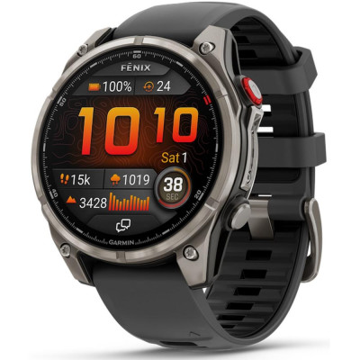 Garmin fenix 8 pro zafiro - 47mm - smartwatch premium gps multideporte - conectividad satelital y lte - pantalla táctil amoled - altavoz y micrófono integrados - mapas y hasta 15 días de autónomía - g