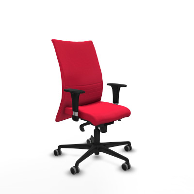 Albacete confidente XL sincro bali rojo brazos 1D cromados base nailon ruedas 65mm engomadas