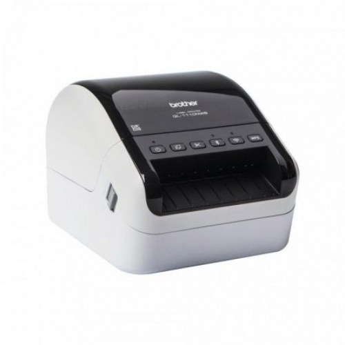 Impresora de Etiquetas Brother QL-1110NWB/ Térmica/ Ancho etiqueta 103mm/ USB-Bluetooth-WiFi-Ethernet/ Blanca y Negra