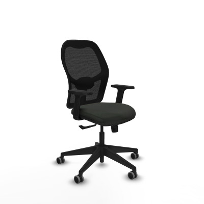 Alocén sincro malla negra bali negro brazos 2D base piramidal ruedas engomadas 65mm