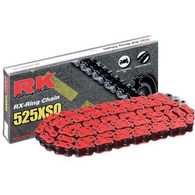 Cadena RK FR525XSO con 118 eslabones rojo RR525XSO-118