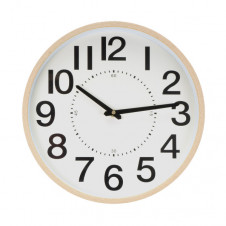 Reloj De Pared Pipo Madera/beis 35d Mov.continuo