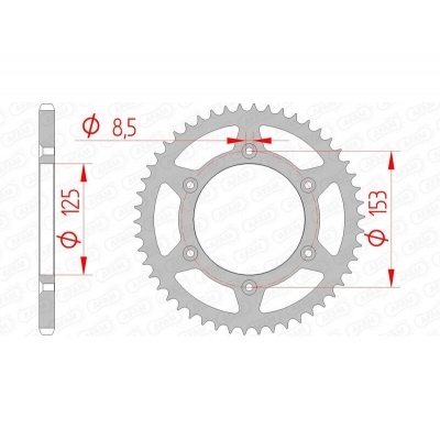 Corona AFAM acero autolimpiable 10212 - Paso 520 10212SLK+49