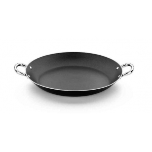 Paellera Monix M371642, 42 cm, Resistent Plus, todo tipo de cocinas, antiadherente, negro