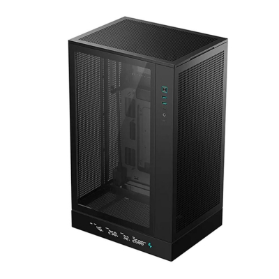 Caja ordenador gaming deepcool matx ch270 digital cristal templado negra