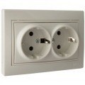 SCHUKO DOBLE EUROPA BLANCO