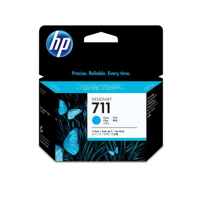 TINTA CIAN HP 711 PACK 3