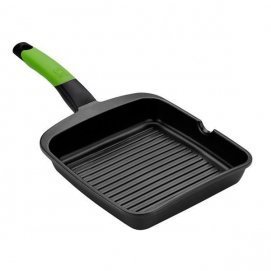 Sartén grill asadora BRA A121457, 28 cm, con rayas, Prior Inducción