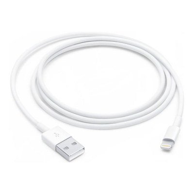 Cable lightning a usb tipo a apple 1m - macho - macho - blanco