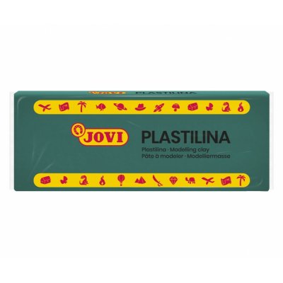 Jovi Caja de 15 Pastillas de Plastilina 150gr - Pasta Vegetal - No Se Seca - sin Gluten - Inocua - Facil de Moldear - Ideal para Figuras Voluminosas - Color Verde