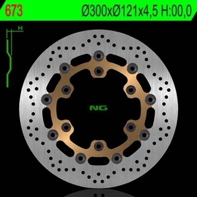 Disco de freno NG 673 Ø300 x Ø121 x 4.5 673