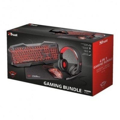 PACK TRUST GAMING GXT 788 - TECLADO GXT 830 ILUMINACIÓN LED - AURICULARES GXT 810 - RATÓN GXT 105 ILUMINACIÓN LED - ALFOMBRILLA 250*210*3MM