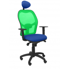 SILLA JORQUERA MALLA VERDE CABECERO FIJO ASIENTO BALI AZUL 15SVBALI229C