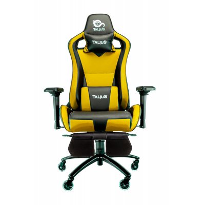 Silla gaming Talius Caimán V2 negra y amarilla