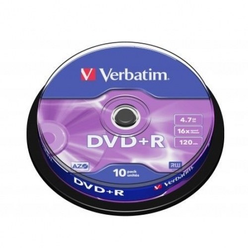 DVD+R Verbatim Advanced AZO 16X/ TarrinA10uds