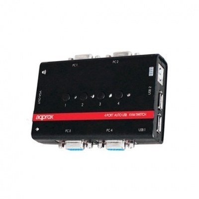 CONMUTADOR KVM 3XUSB + 4XVGA APPROX APPKVMUSB4PA2 3XUSB/4X