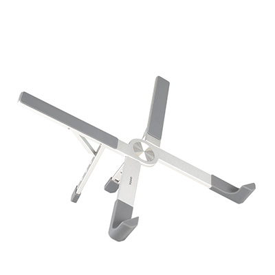 Tooq Soporte para Portatil hasta 17.3 - Plegable y Portatil - Color Plata