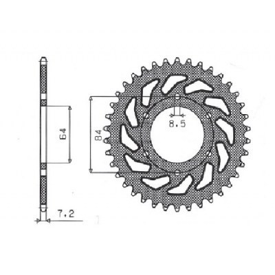 Coronas OEM de repuesto en acero SUNSTAR SPROCKETS 1-2132-53