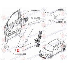 REGULADOR DE VENTANA DELANTERA ELECTRICO (O)