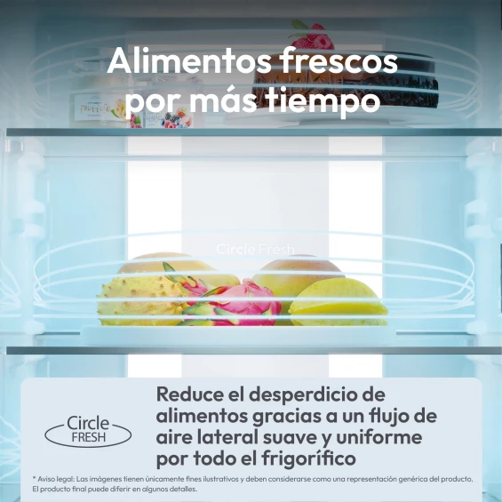 Frigorífico combi Candy ECN4CQTEX186, 185 x 59,5 x 66,7 cm, No Frost, clase E, 270 kWh/año, 38 dB, 355 litros, WiFi, inox - imagen 6
