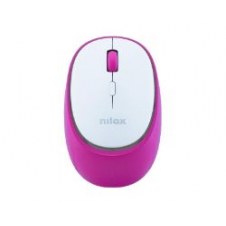 Raton NILOX Dual-Wireless Blanco/Rosa (NXMDWS104)