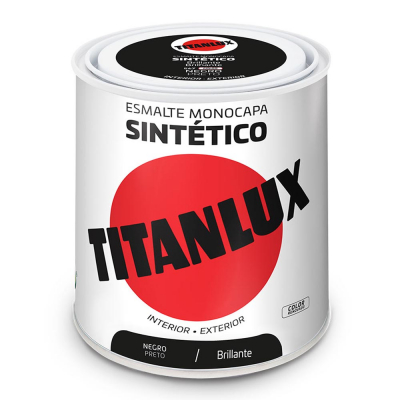 Esmalte sintético monocapa negro brillante 250ml titanlux 5808993