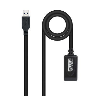 Nanocable Cable USB 3.0 prolongador con amplificador, tipo A/M-A/H, 5 M