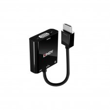 Lindy 38285 adaptador de cable de v?deo 0,1 m HDMI tipo A (Estándar) VGA (D-Sub) Negro