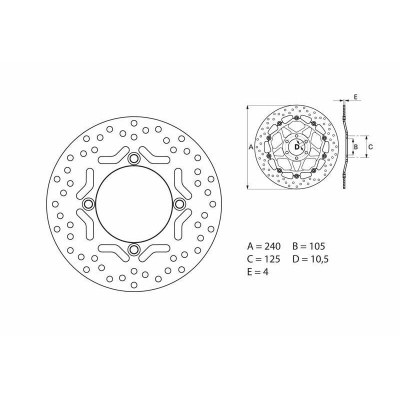 Disco de freno Brembo 68B40775 68B40775