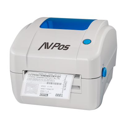 Impresora térmica de etiquetas AVPos E49 - Velocidad 102 mm/s | Resolución 300 DPI | USB y LAN | Color gris