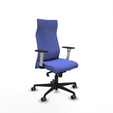 Piqueras y Crespo Albacete direcci?n sincro bali azul claro brazos 1D blancos base nailon ruedas 65 engomadas