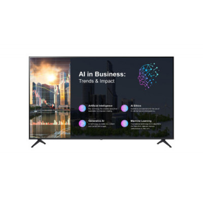 LG (75PK640S0LA) 75 / ULTRA HD 3840 X 2160 / 16X7 / 300 NIT / CONTRASTE ESTÁTICO 1200 A 1 / VIDA ÚTIL 30000 HORAS / W X H X D 1678 X 964 X 59.9 MM APROX / VESA 400 X 400 / PESO 31.4 KG APROX